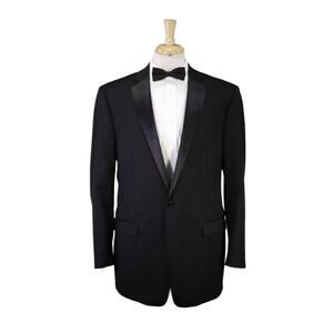 Calvin Klein Mens Extreme Slim Fit Black Tuxedo Formal Wedding Blazer Jacket 46L